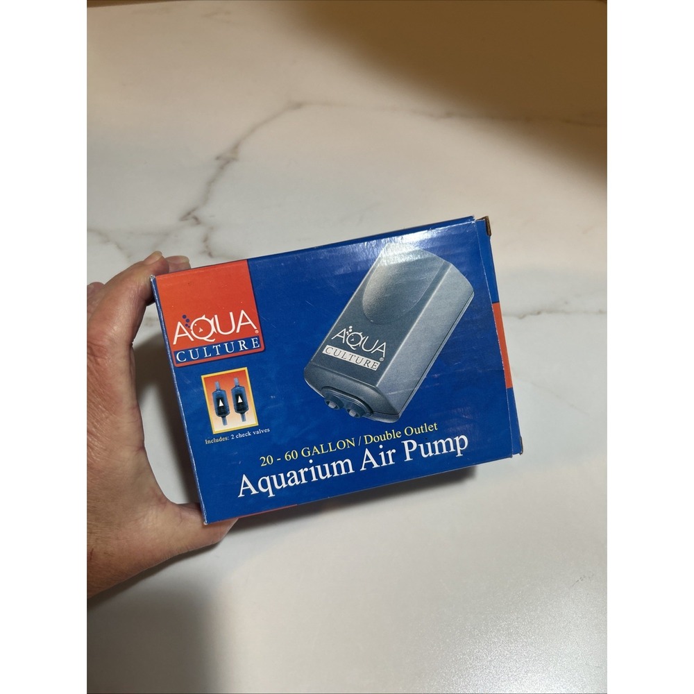 NEW Aqua Culture 20-60 Gallon Double Outlet Aquarium Fish Tank Air Pump MK-1504